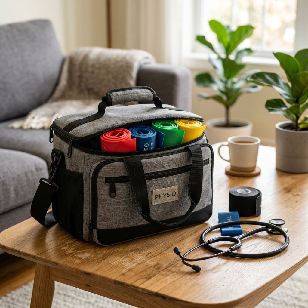 Home physiotherapy equipment bag